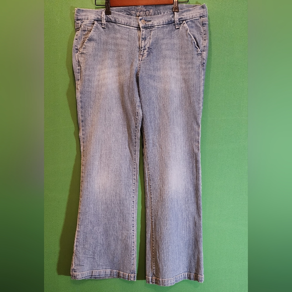 Old NAVY Women's Size 14 Wide Leg Low Rise Trouser JEANS